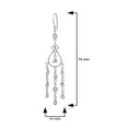thumbnail image 3 of Mooneye 1.00 CTW Natural Diamond Polki 925 Sterling Silver Women's Wedding Dangles Earrings, 3 of 4