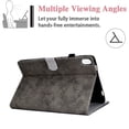 thumbnail image 4 of Allytech for iPad 10.9" 10th Gen Case with Pen Slot/ Card Holder, Shockproof PU Leather and TPU Bumper Anti-Slip Kickstand Magnetic Closure Wallet Case for iPad 10th Gen 2022, Gray, 4 of 7