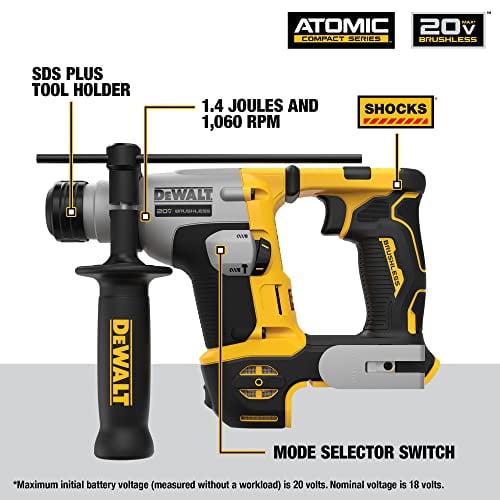 DEWALT DCH172B ATOMIC 20V MAX* 5/8 In. Brushless SDS PLUS Rotary Hammer (Tool Only)
