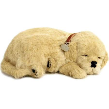 - Perfect Petzzz Golden Retriever Breathing Puppy Dog Plush Set w/Carrier Bed