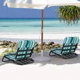 thumbnail image 2 of Harmijoy 2 Pack Low Folding Beach Chairs for Adults, Lightweight and Portable Camping Chairs with Cushion, Quick-Drying Cotton and Aluminum, 2 of 8