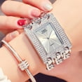 thumbnail image 3 of Reloj de moda con triple cadena galvanizada, estilo europeo y americano, con incrustaciones de diamantes, para hombre y mujer, 3 of 5