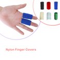 thumbnail image 1 of 10 Pieces Fingertip Sleeve Breathable Hand Joint Compression Nonslip Protector Shock Absorbing Support Brace Nonslip for Basketball Red, 1 of 9