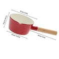 thumbnail image 2 of HINTRMENT Small Sauce Pan Red Enamel for Mothers in Kitchen 1Pcs, 2 of 8