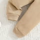 thumbnail image 5 of Gibobby Conjunto de Sudadera y Pantalón Ropa de bebé para niño pequeño, Sudadera con capucha Top + pantalones para correr, chándal de otoño e invierno(Caqui, 9-12 Meses), 5 of 5