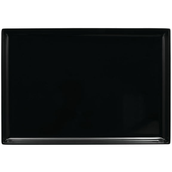 HUBERT Large Black Platter Rectangular Black Melamine- 26"L x 20"W x 1 1/2"H