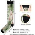thumbnail image 3 of GZHJMY 1 Pair Jungle Palm Leaves Compression Socks for Women Men, Knee High Stocking for Running,Athletic,Medical, 3 of 7