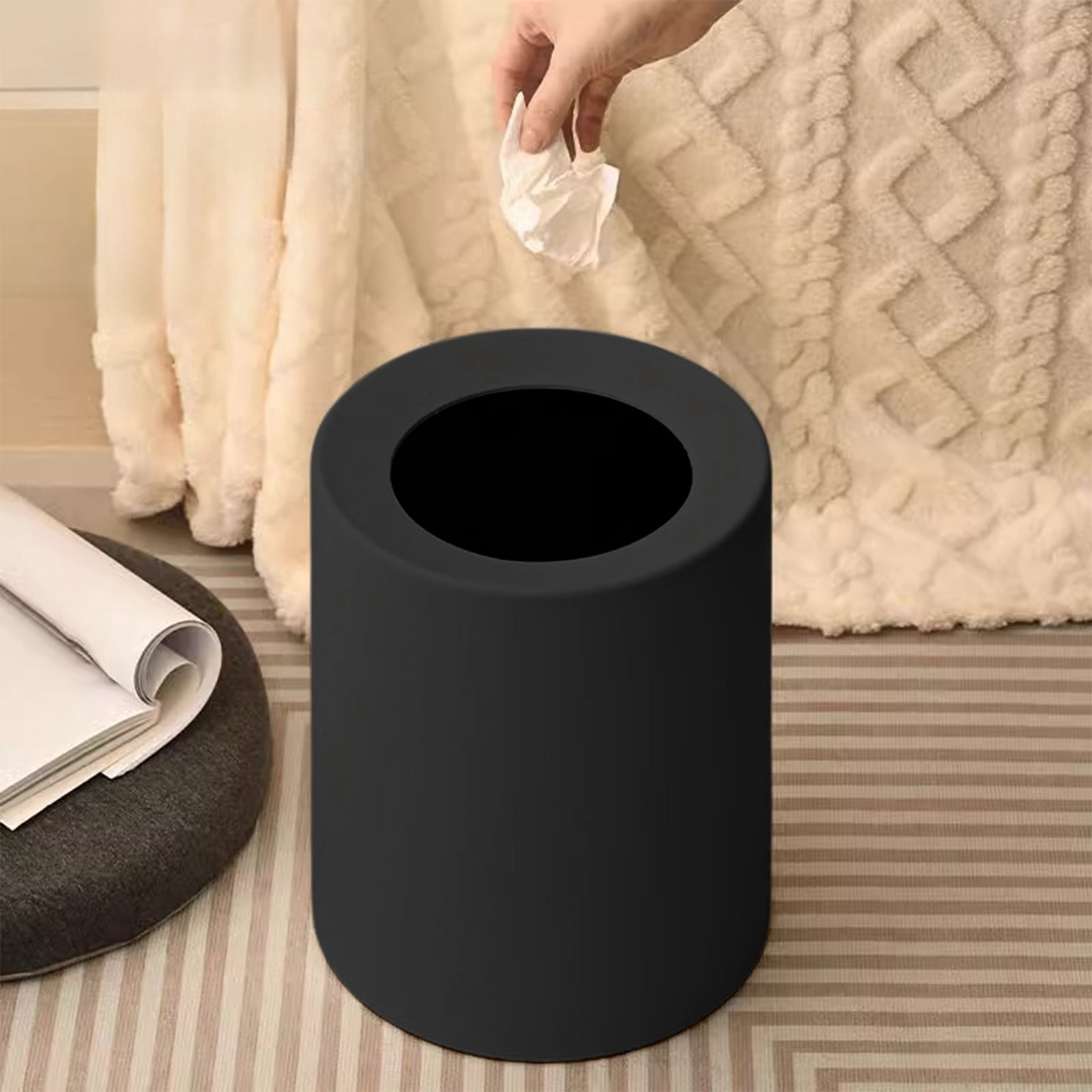 Konghyp Step Trash Can with Lid - 5 Gallon Plastic Kitchen Bathroom Waste Bin, Modern Office Home Garbage Can, Space-Saving Touch-Free Design for Living Room Bedroom