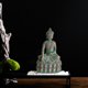 thumbnail image 4 of Estatua de Buda de piedra Cola Vintage Micro paisaje escultura de figura de Buda sentado Bronce, 4 of 7