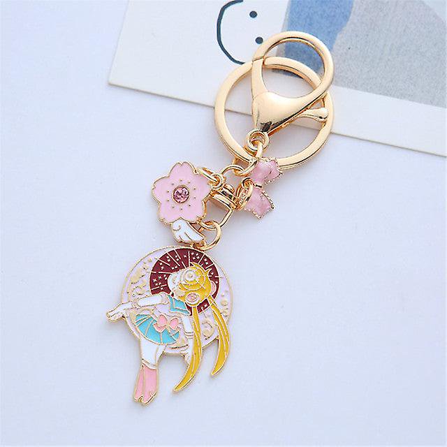 Cartoon Anime Keychain Sweet Cat Girl Car Key Chain