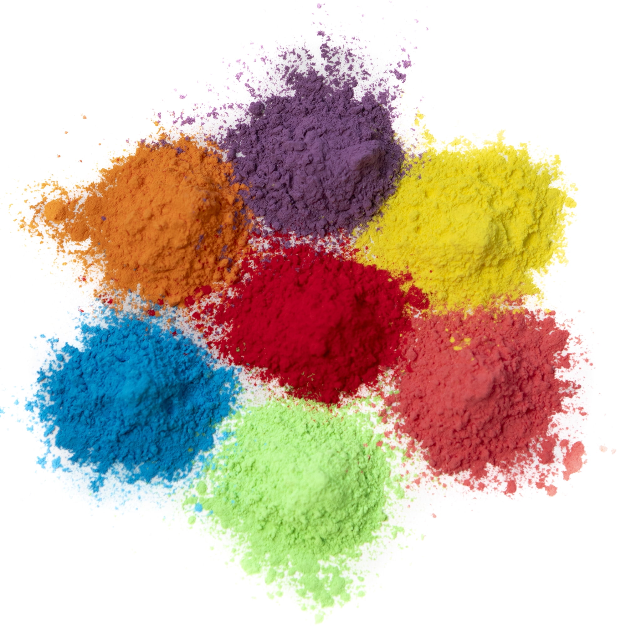 Kulture Khazana: Holi Color Powder - 100gm Bags, 7 Pk - All Natural, Washable, Earth Conscious, Non-Toxic, Festival of Colors, Fun Run, Parties, Outdoor