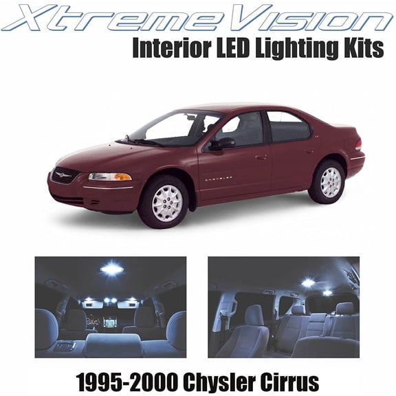 XtremeVision Interior LED for Chrysler Cirrus 1995-2000 10 Pieces Cool White Interior LED Kit   Installation Tool