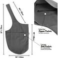 thumbnail image 5 of Yogiii Tote Sling Carrier Wlarge Side & Zipper Pocket Yoga Mat Bag, Polyester Gray, 31" Length, 5 of 6