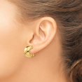 thumbnail image 3 of Diamond2Deal 14K Yellow Gold Omega Back Hoop Earrings for Women, 3 of 4