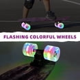 thumbnail image 4 of Mammygol Skateboards 22 Inch Mini Cruiser Cool Skateboard Complete Retro Skate Boards with Colorful Light Up Wheels for Kids Girls Boys Beginners(Purple), 4 of 5