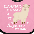 thumbnail image 4 of Inktastic Grandma's You Say Alpaca My Bags Boys or Girls Baby Bib, 4 of 4