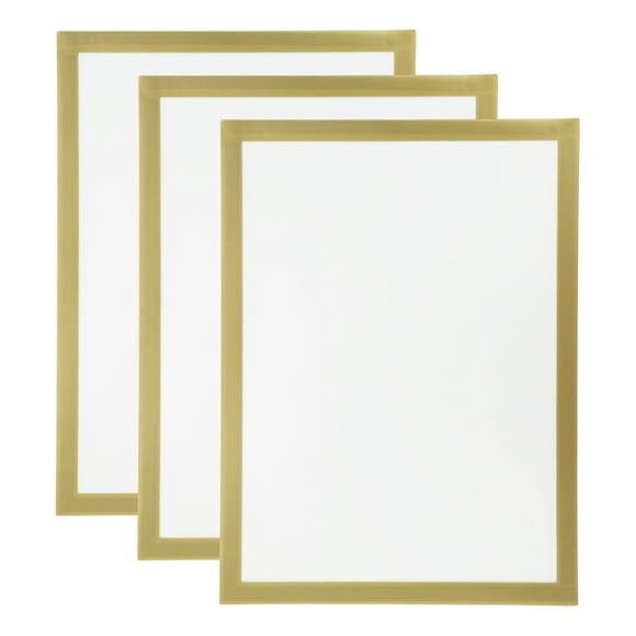 12x16 Diamond Paintings Frames, 3pcs Diamond Art Frames Magnetic Picture Frame Self Adhesive for Refrigerator, Golden
