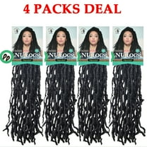 Bobbi Boss Synthetic Hair Crochet Braids Loop Nu Locs 14" ( 4 Packs 4 Medium Brown )