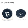 thumbnail image 2 of Uxcell Resin Sewing Buttons Round Flat 4-Hole Craft Buttons for Card Making Scrapbooking 10 Pcs Navy Blue 12.5mm, 2 of 5