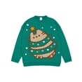 thumbnail image 1 of Pusheen Womens Green Christmas Jumper, 1 of 7