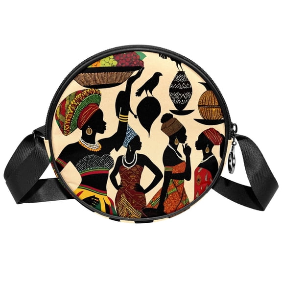 ERJLKXP Tribal African Women Small Crossbody Bags for Women,Casual Travel Sling Bag,Over the Shoulder Cross Body Purses