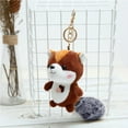 thumbnail image 2 of Dmlowu School Bag Charms Soft Cute Purse Charms Plush Backpack Decorations Fashion School Bag Charms for Handbags Handbags Tote Bag, Small Squirrel Dolls, 2 of 3