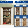 thumbnail image 2 of Outdoor Storage Cabinet Storage Shed, Patio Storage Cabinet Outside Weather-Resistant for Garden Garage Backyard Pool with 3 Removable Shelves, Waterproof Roof, Adjustable Feet, 2 of 9