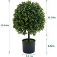 thumbnail image 2 of Accreate Artificial Topiary Plants, Fake Boxwood Ball Trees Outdoor and Indoor, Faux Greenery for Home Decor, 20 Inch-with Fruit, 2pcs, 2 of 7