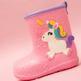 thumbnail image 4 of Botas de lluvia impermeables con patrón de dibujos animados, zapatos de lluvia EVA de fondo suave para niños, 4 of 5