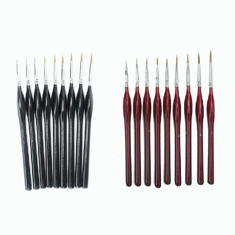 ZPAQI 9pc Detail Thin Paint Brush Set Artist Paintbrushes for