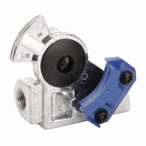 Velvac Gladhand,38 deg.,3/8 in. Port,Blue 035092
