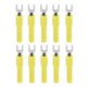 thumbnail image 1 of 10pcs 4mm Fork Spade Wire Connectors U Type Electrical Crimp Terminal for Testing MultimeterYellow, 1 of 5