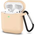 thumbnail image 1 of AirPods Case, Full Protective Silicone AirPods Accessories Cover Compatible with AirPods 1&2 Wireless and Wired Charging Case(Front LED Visible),Apricot, 1 of 8