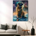 thumbnail image 5 of Leonberger Dog Lying in The Snow Canvas Print Wall Art Famous Painting for Kids Nursery Bedroom Living Room Office Home, 5 of 6