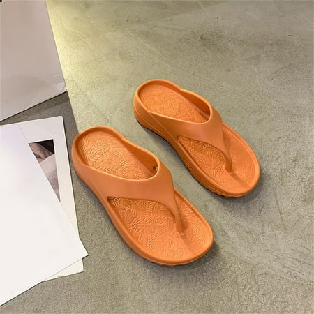 

Honeeladyy Sales Lazy Shoes Women s Orthotic Flip Flops With Arch Support Soft Thong Pillow Sand