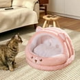 thumbnail image 1 of Nido para gatos o perros pequeños Salvador cama para gatos con almohada acolchada extraíble Rosado, 1 of 10