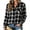 67# Black, variant on Flannel Shirts Womens Long Sleeve Button Down Casual Fall Plaid Top Mint Green 2XL