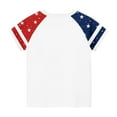 thumbnail image 3 of CCRFTGI 4th of July Shirts for Children Girls 10-12 Short Sleeve Happy American Flag Stars Bow Summer Patriotic Tunic Blouses Independence Day Teen Girl Clothes Tshirts Multicolor 7-8 Years, 3 of 5