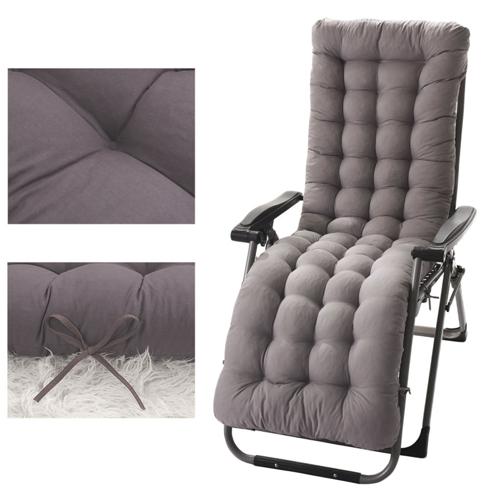 teyiwei Non-Slip Rocking Chair Cushion,Garden Recliner Quilted Padded Seat Cushion with Ties for Office Home Seat Floor Cushion No Chair Claret