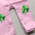 thumbnail image 5 of TFEOQRY Infant Kids Girls Boys Cotton Rompers Long Sleeve St. Patrick's Day Heart Printed Jumpsuit Romper Pink, 5 of 5