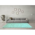 thumbnail image 3 of Ahgly Company Indoor Square Oriental Light Blue Traditional Area Rugs, 3' Square, 3 of 4