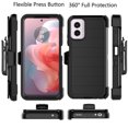 thumbnail image 3 of For Motorola Moto G Power 5G 2024 Case,Takfox Holster Phone Case with Built-in Screen Protector Swivel Belt Clip [3 Layers] Heavy Duty Full Body Protection Shockproof Kickstand Cover- Black, 3 of 9