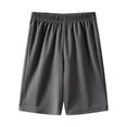 thumbnail image 4 of UngA Boys Mesh Shorts Boys Athletic Shorts Kids Youth Quick Dry Basketball Running Gym Sports (Dark Gray,12-13 Years), 4 of 8