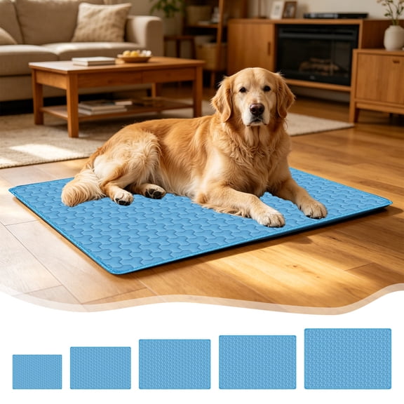 Cooling Mat for Dogs Cats Portable Pet Cooling Pad Non Slip Washable Large Puppy Ice Pad for Crate Sofa Floor Hot Weather Relief