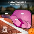 thumbnail image 6 of Pickleball-Paddles-Set of 4 or 2 Rackets with Balls and Bag | USAPA Approved Pickle-Ball Equipment with Accessories | Fiberglass/Graphite Pickleball Racquet Set for Men, Women, Kids, Adults, 6 of 8