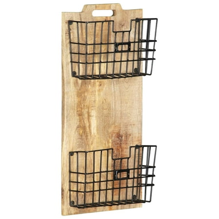 UPC: 8719883792262 | vidaXL Wall-mounted Magazine Rack 13 x3.9 x26.4 Solid Rough Mango Wood