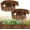 Brown*2pcs, variant on Rustic Pine Wood Garden Fence - 6.6ft L*12in H Easy to Install Sturdy Wooden Landscape Edging Border, No Fading Planter Fencing for Yard Flower Bed Lawns Pathway Tree