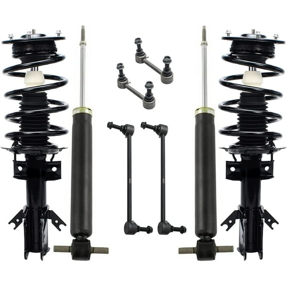 Detroit Axle - Front 8pc Suspension Kit for 13-18 Ford Fusion, Struts w/Coil Spring Rear Shock Absorbers Sway Bars 2013 2014 2015 2016 2017 2018 Replacement