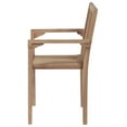 thumbnail image 5 of vidaXL Stackable Garden Chairs with Cushions 4 pcs Solid Teak Wood, 5 of 5