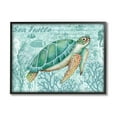 thumbnail image 5 of Stupell Industries Coral Bordered Sea Turtle Seahorse Script Calligraphy Graphic Art Black Framed Art Print Wall Art, Design by Emma Leach, 5 of 5